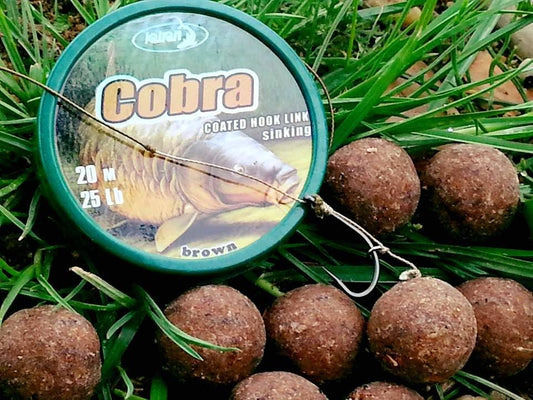 Coated Hooklink cobra 25lb Brown (20m)