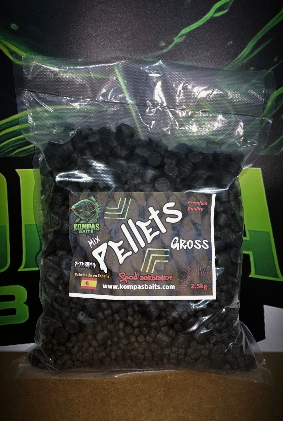 Mix Pellets Gross Kompas Baits – 7, 11 y 20 mm – Formato 2.5 kg