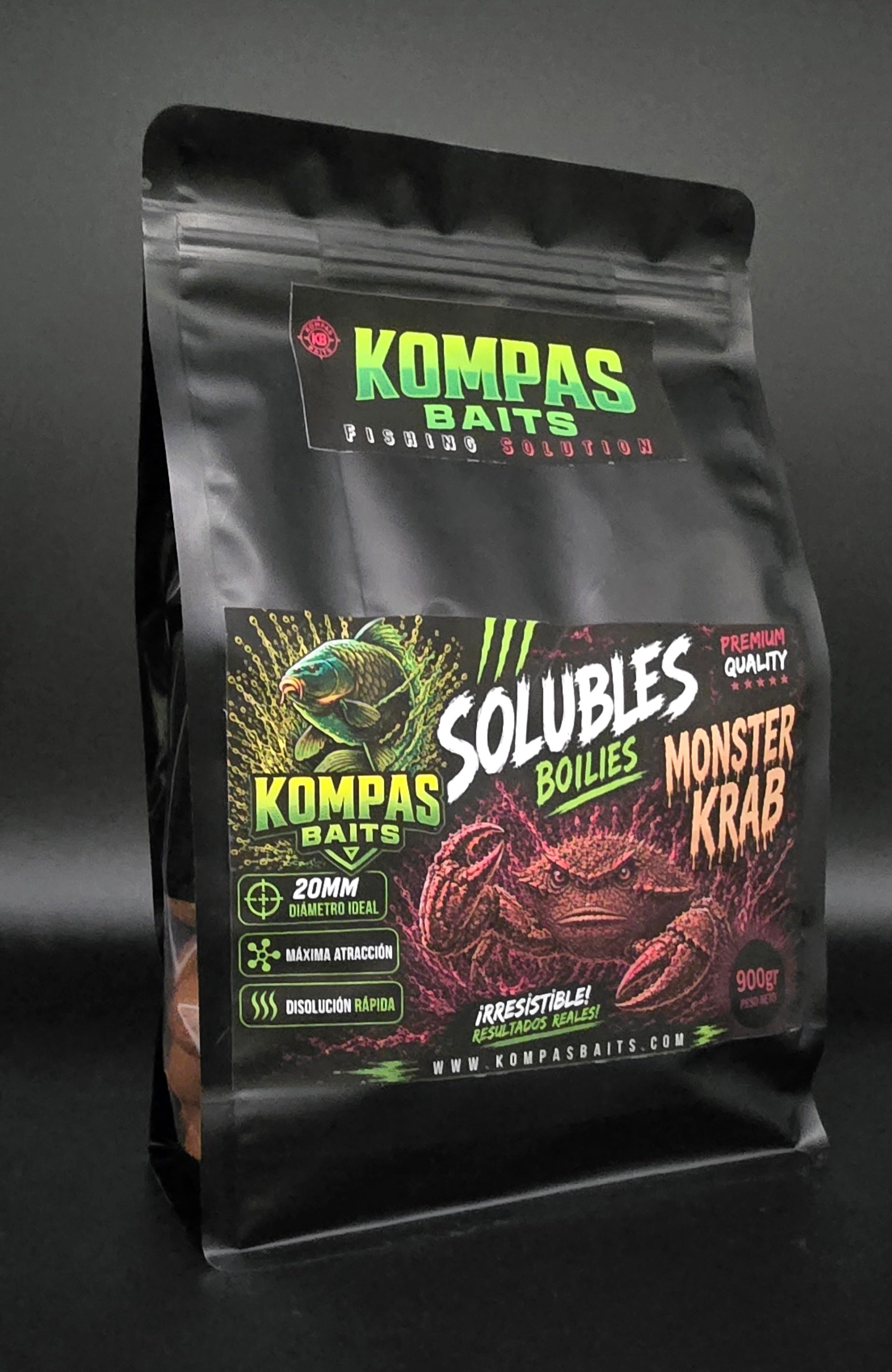 Boilies Solubles Kompas Baits 900 g – Atracción Instantánea y Máximo Rendimiento