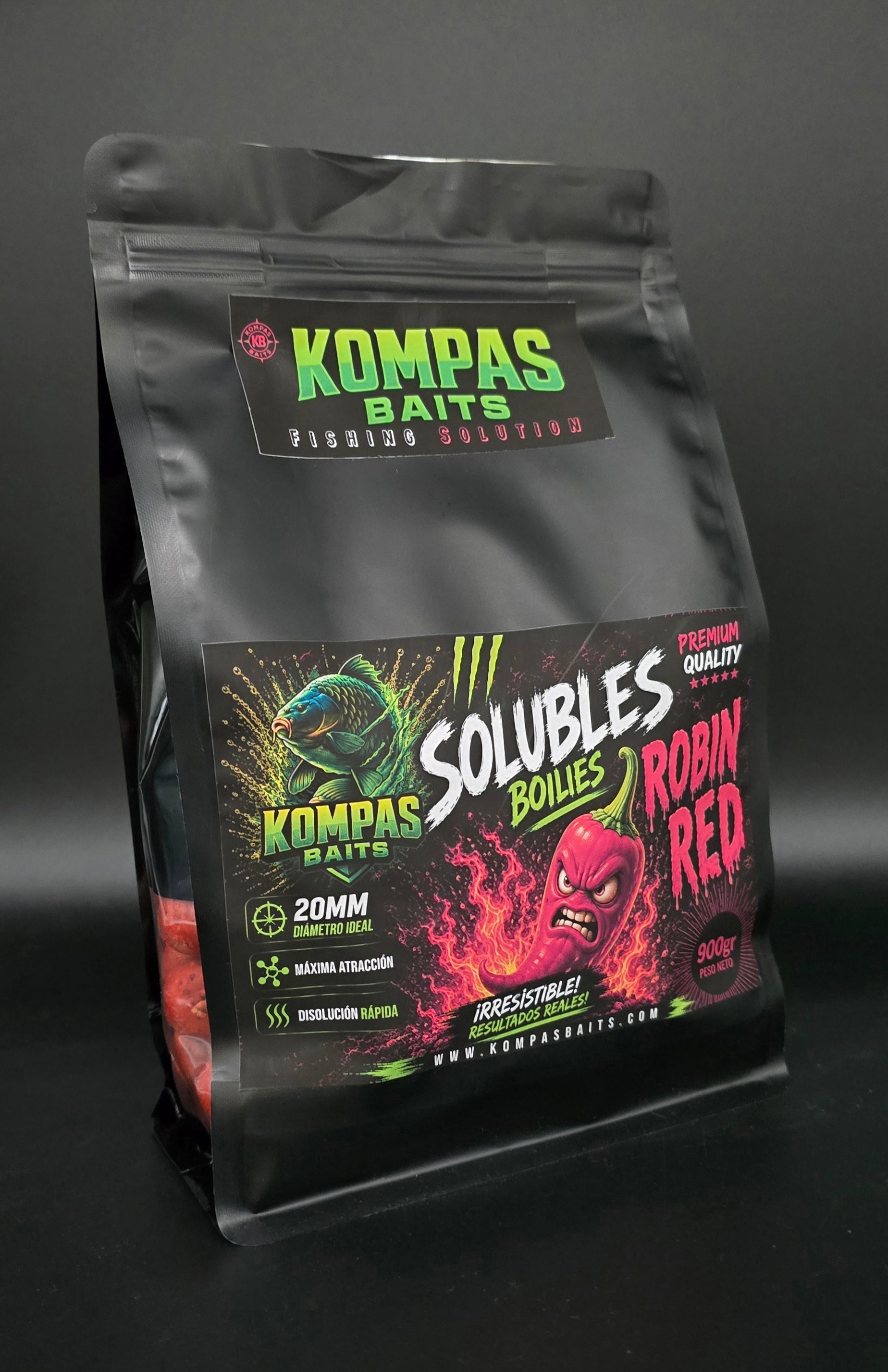 Boilies Solubles Kompas Baits 900 g – Atracción Instantánea y Máximo Rendimiento