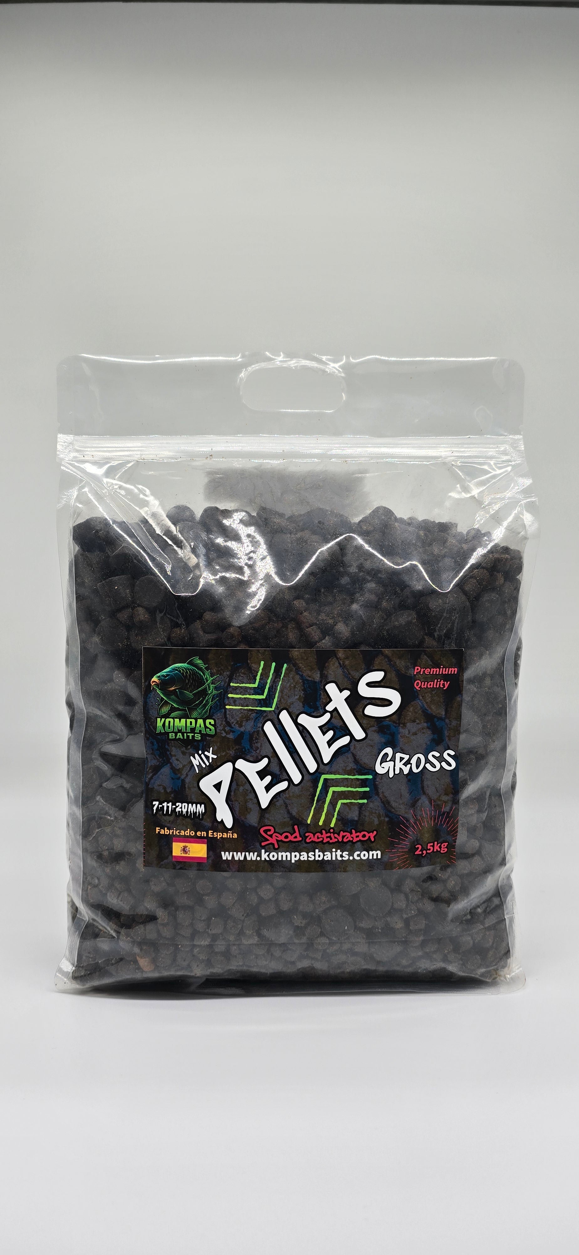 Mix Pellets Gross Kompas Baits – 7, 11 y 20 mm – Formato 2.5 kg