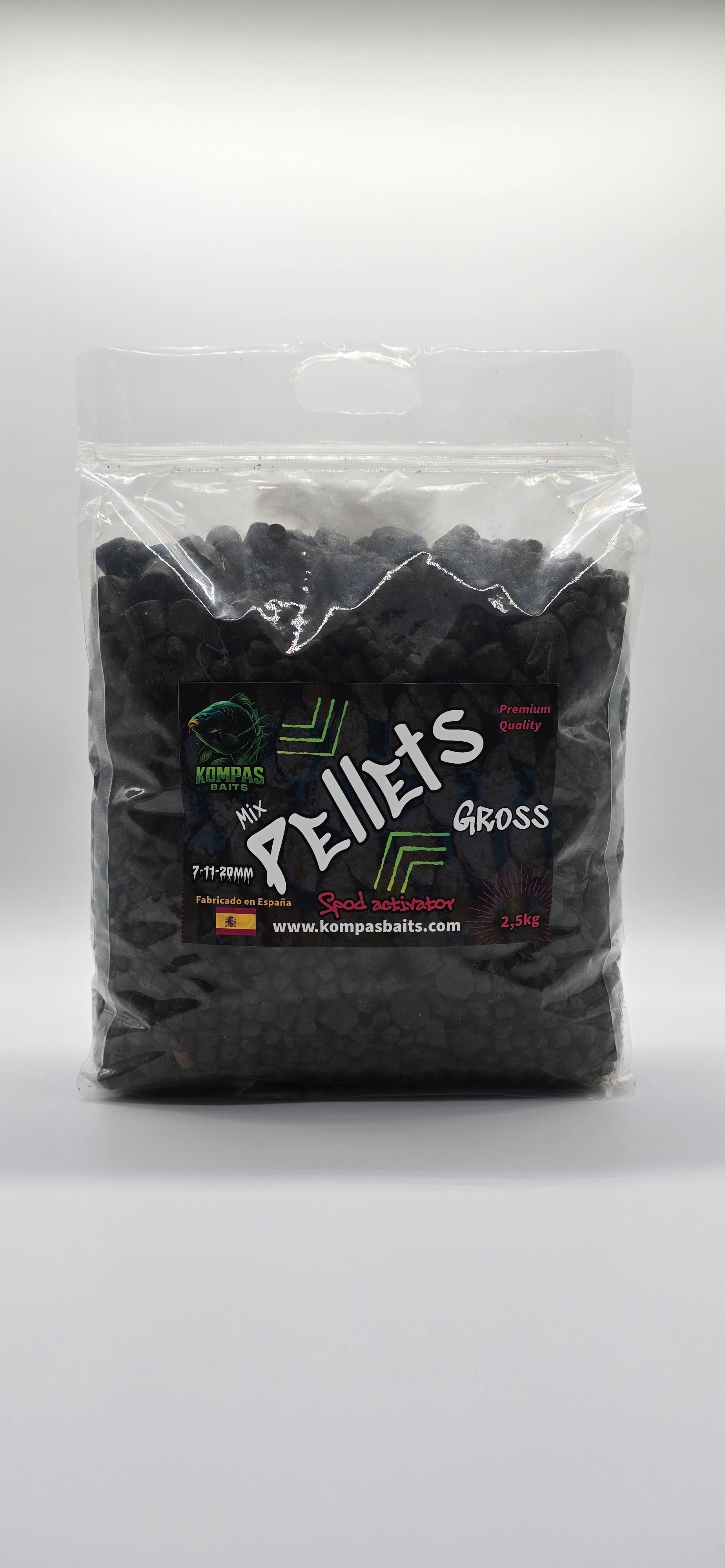Mix Pellets Gross Kompas Baits – 7, 11 y 20 mm – Formato 2.5 kg