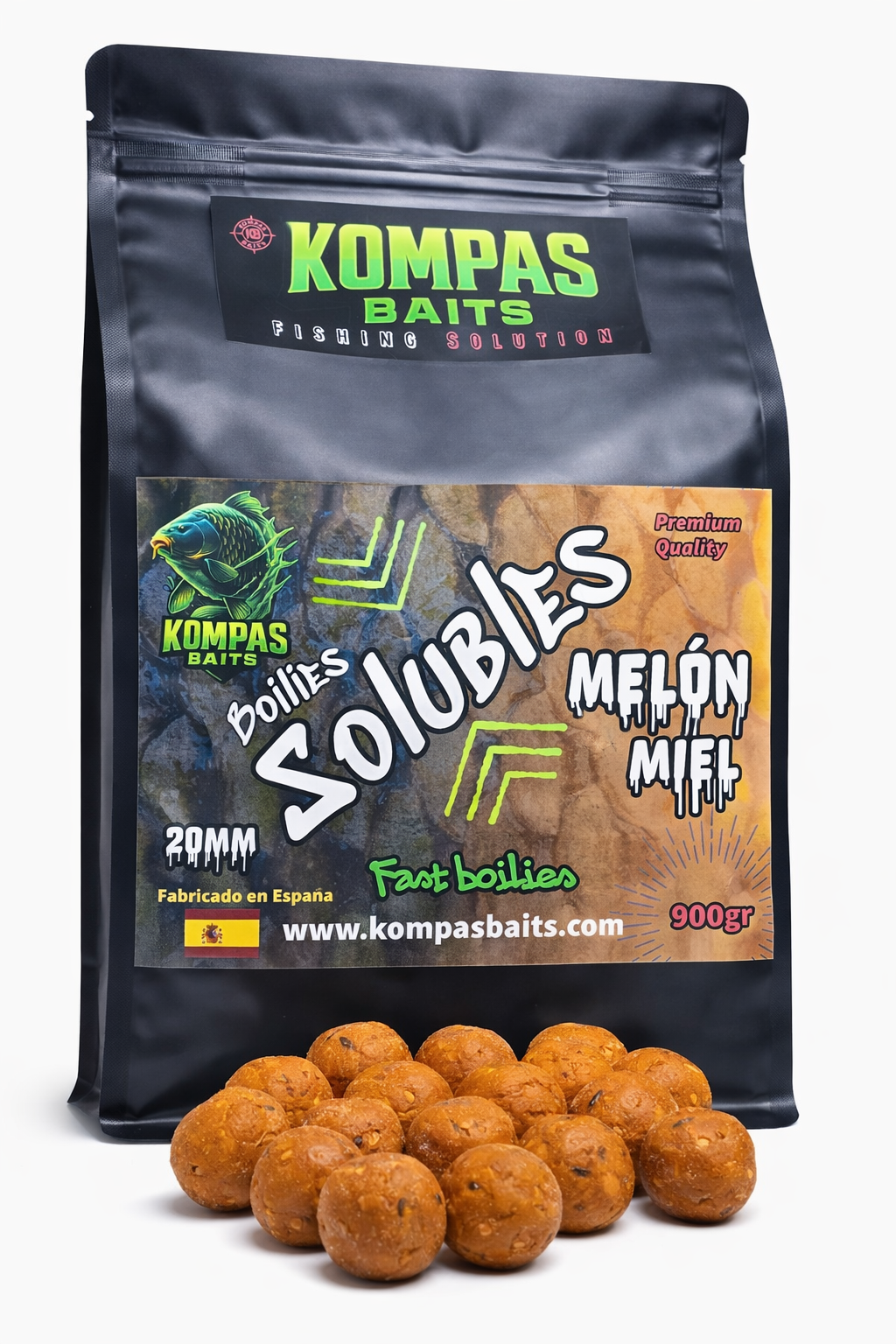 Boilies Solubles Kompas Baits 900 g – Atracción Instantánea y Máximo Rendimiento