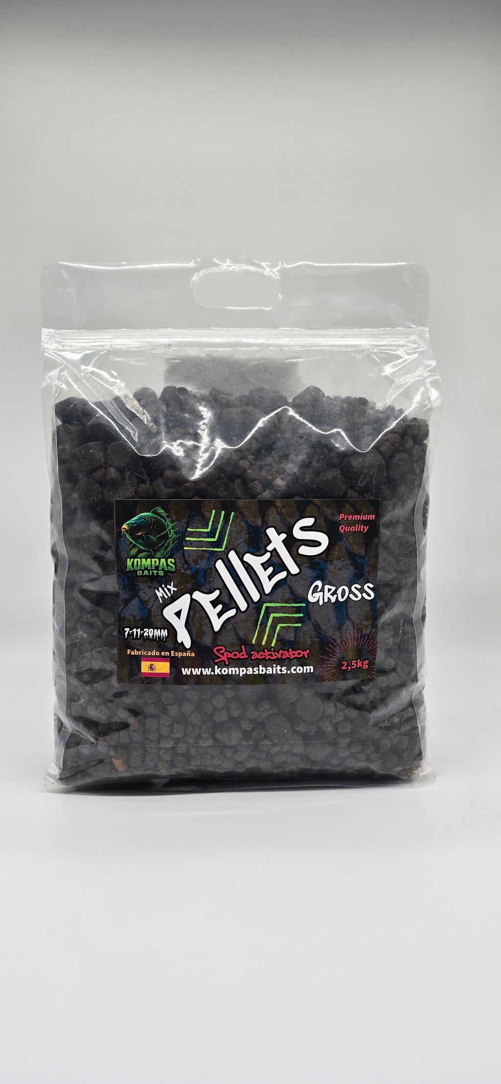Mix Pellets Gross Kompas Baits – 7, 11 y 20 mm – Formato 2.5 kg