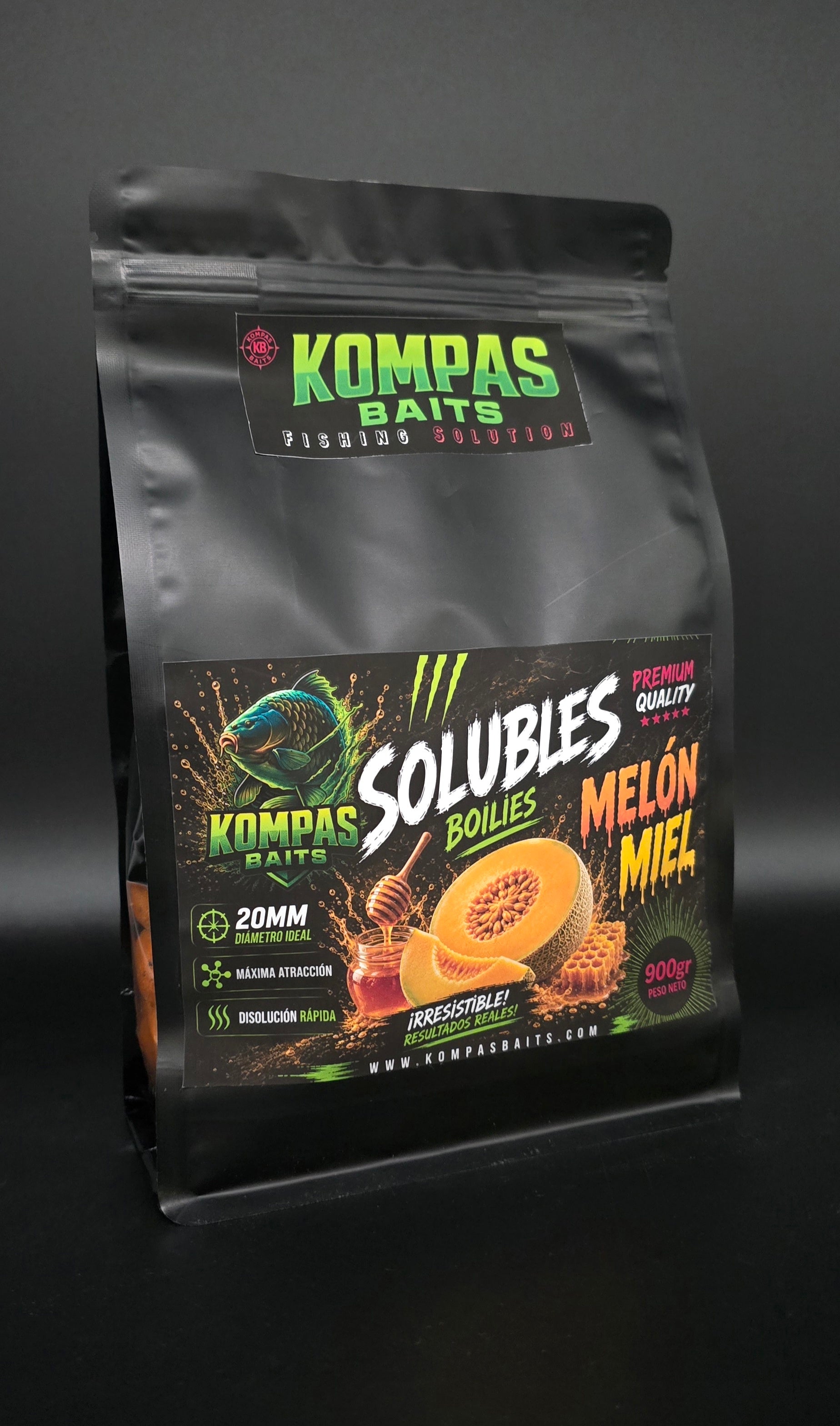 Boilies Solubles Kompas Baits 900 g – Atracción Instantánea y Máximo Rendimiento