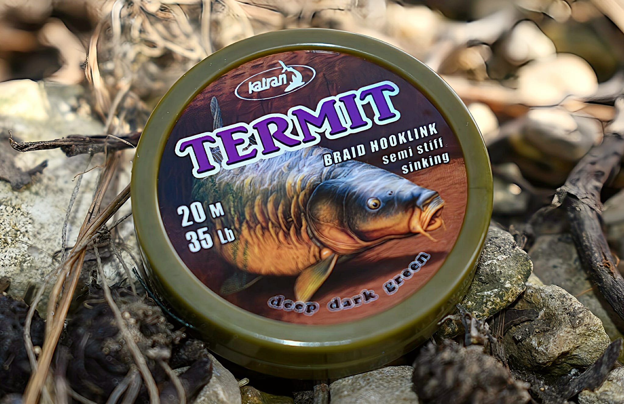 Braid Hooklink Termit 35lb Deep dark Green