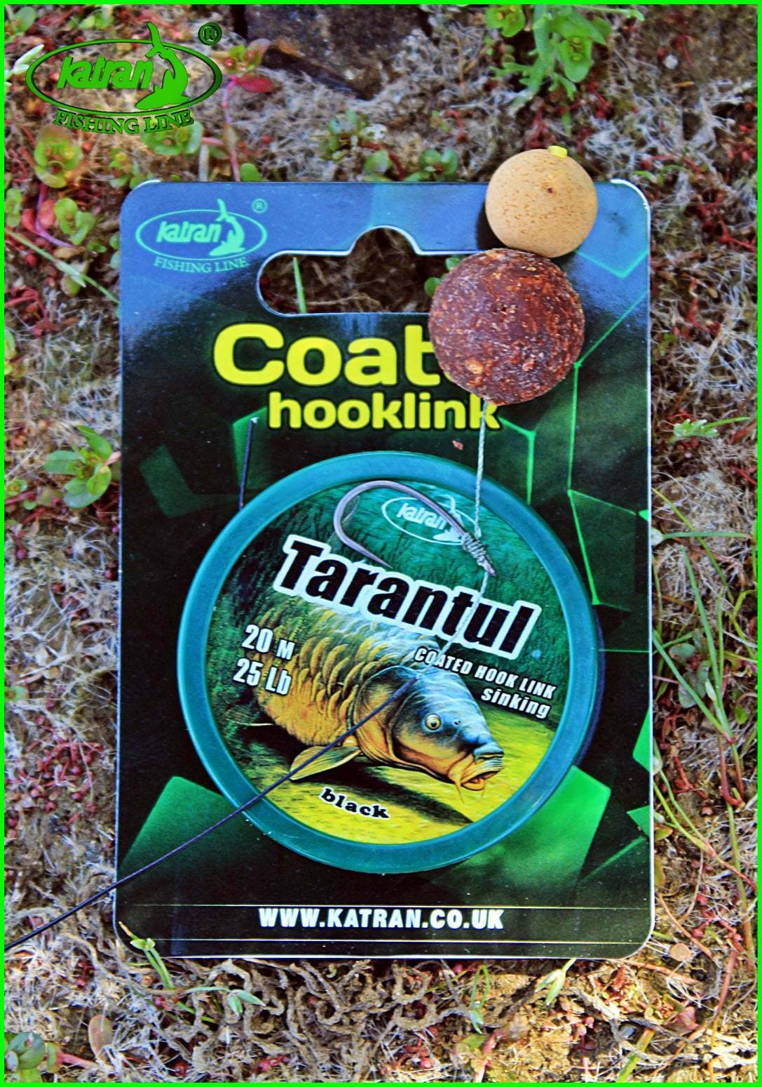 Coated Hooklink Tarantul 25lb black (20m)